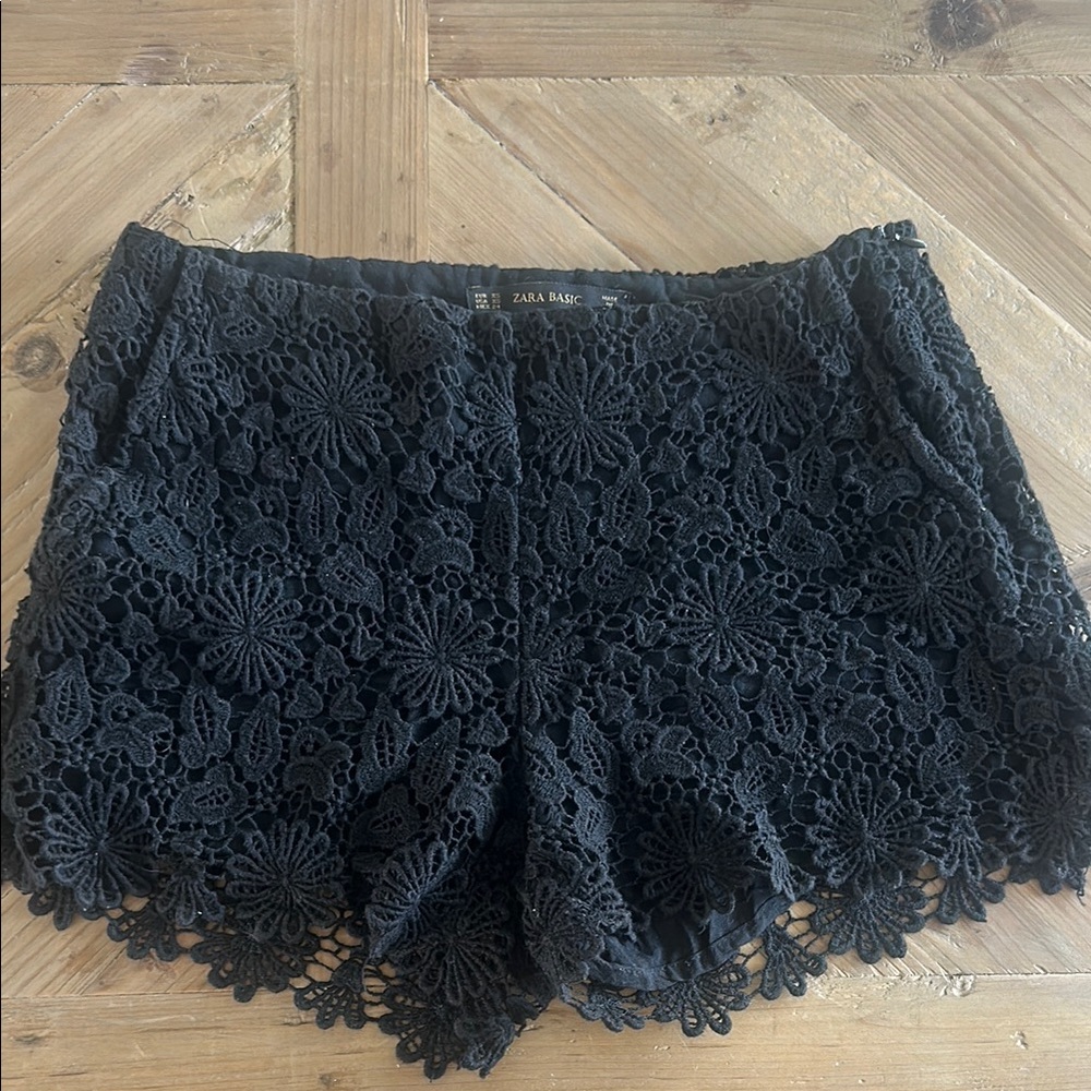 Zara Black Lace Shorts